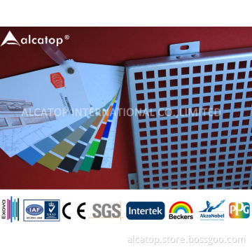 Decorative Curtain Wall Perforated Aluminum Panel PE Coated